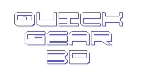 Quick Gear 3D Font Download