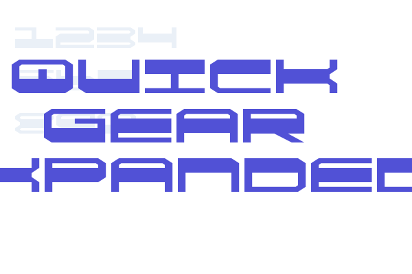 Quick Gear Expanded Font Download