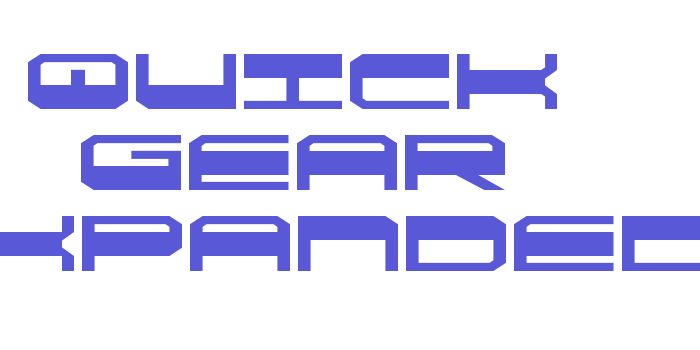 Quick Gear Expanded Font Download