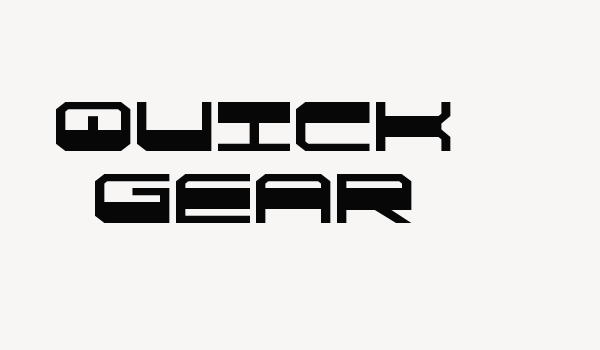 Quick Gear Font