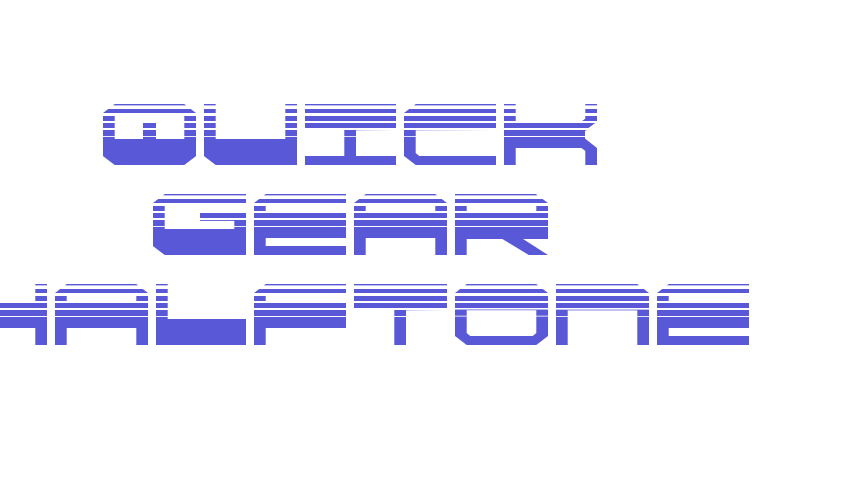 Quick Gear Halftone Font