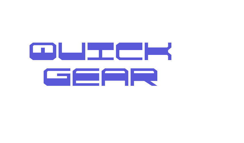 Quick Gear Font