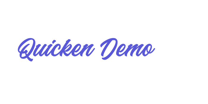 Quicken Demo Font Download