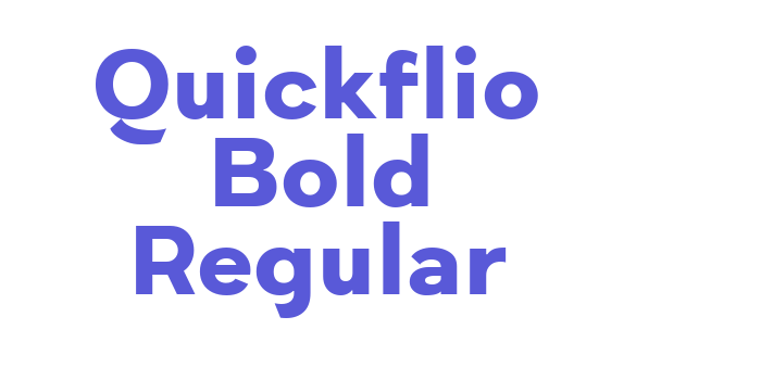 Quickflio Bold Regular Font Download