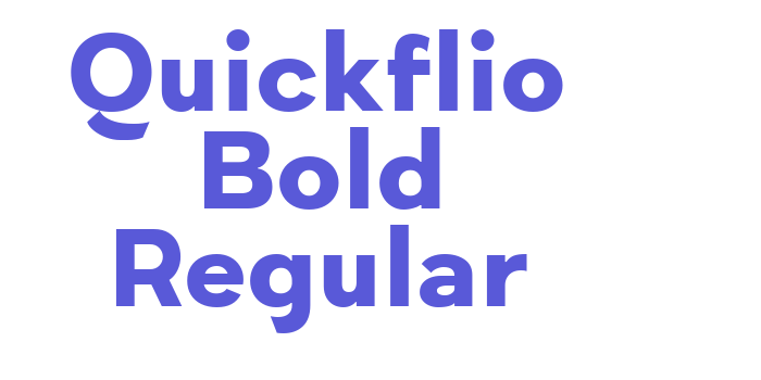 Quickflio Bold Regular Font