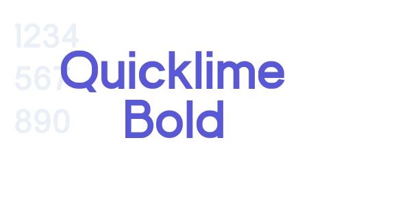 Quicklime Bold font free