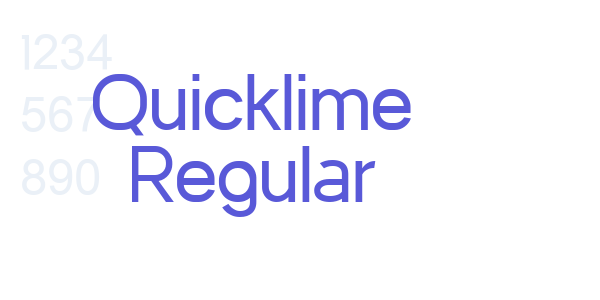 Quicklime Regular font free