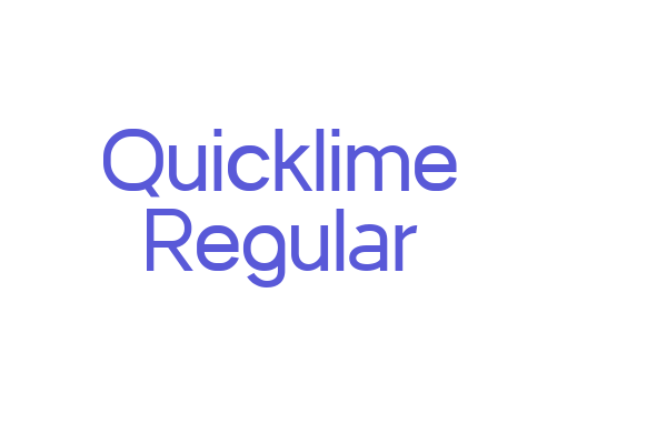 Quicklime Regular Font