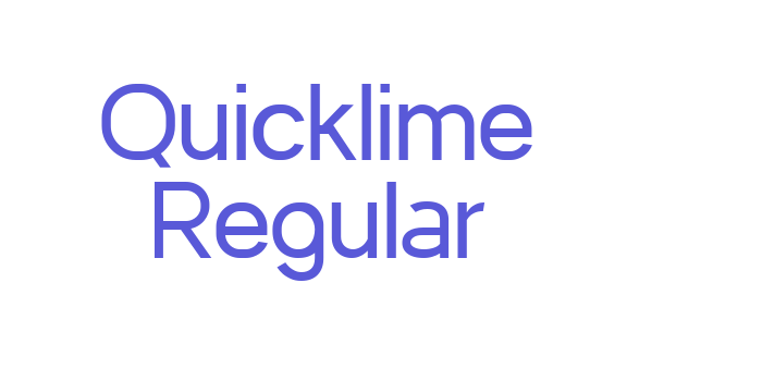 Quicklime Regular Font