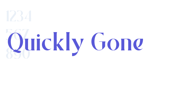 Quickly Gone font free