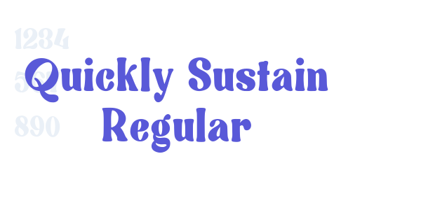 Quickly Sustain Regular font free