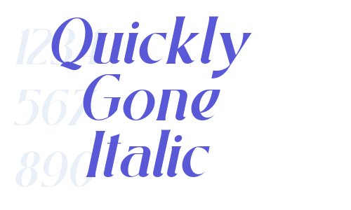 Quickly Gone Italic Font