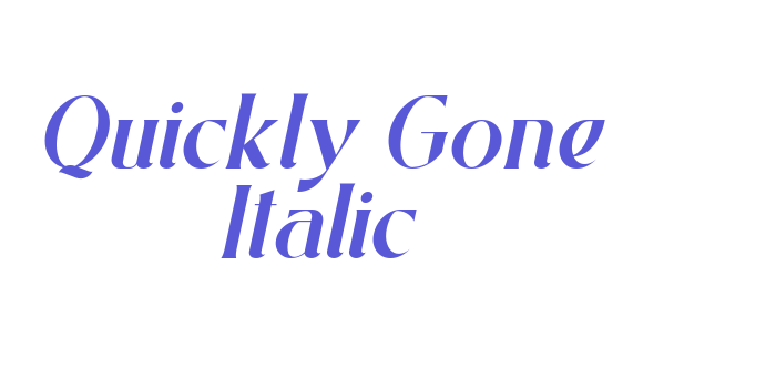 Quickly Gone Italic Font Download