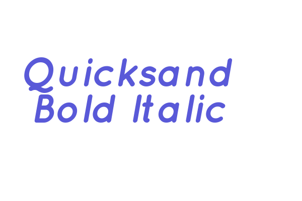 Quicksand Bold Italic Font