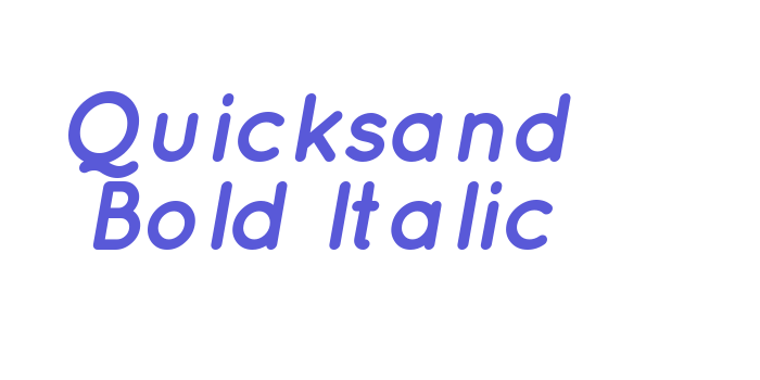 Quicksand Bold Italic Font Download