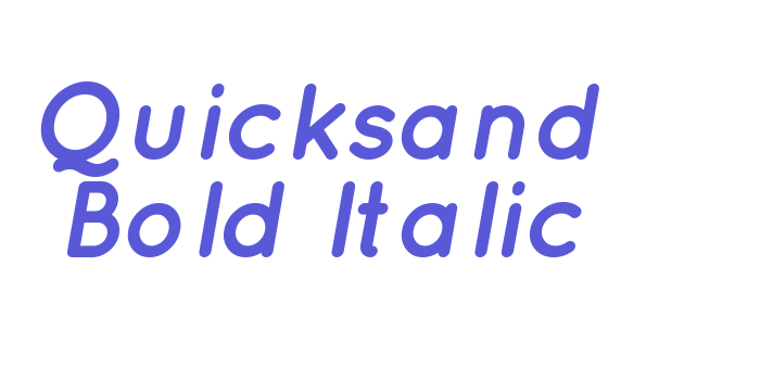 Quicksand Bold Italic Font