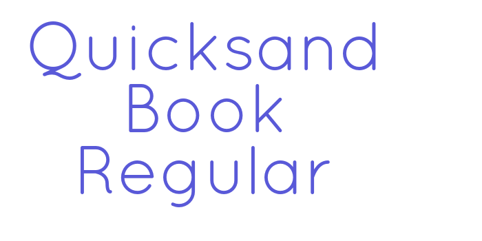 Quicksand Book Regular Font