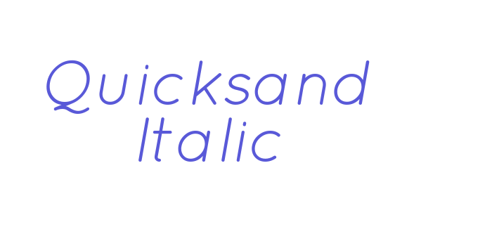 Quicksand Italic Font Download