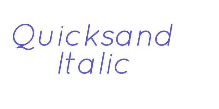 Quicksand Italic Font