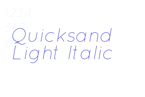 Quicksand Light Italic Font Download