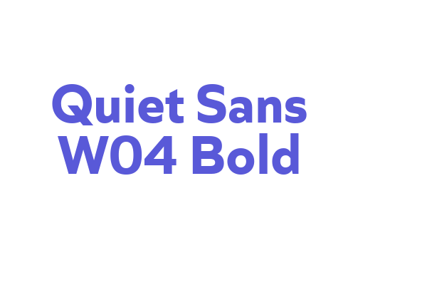 Quiet Sans W04 Bold Font