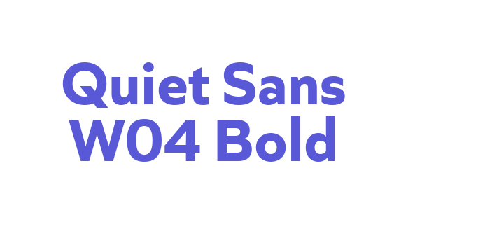 Quiet Sans W04 Bold Font Download