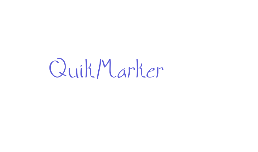 QuikMarker Font Download