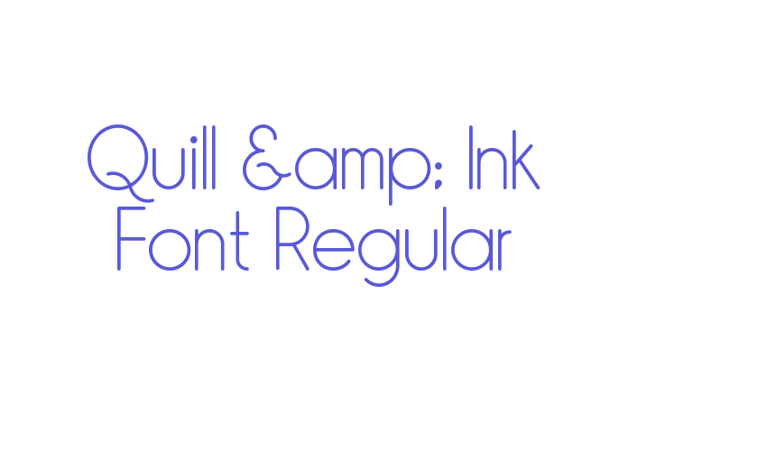 Quill & Ink Font Regular Font