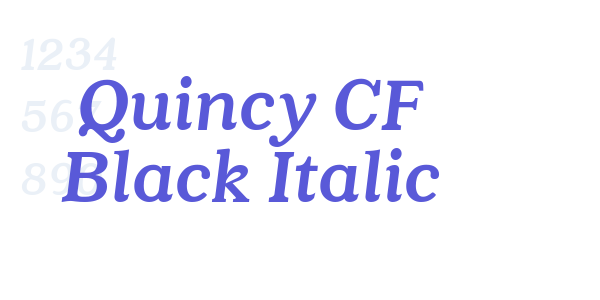 Quincy CF Black Italic font free