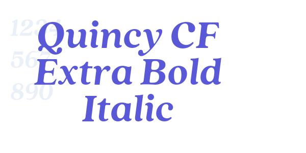 Quincy CF Extra Bold Italic font free