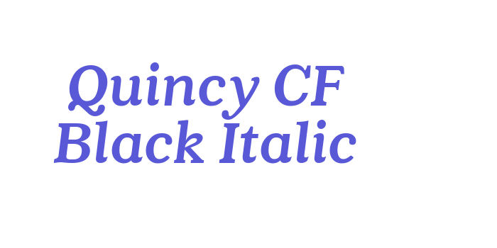 Quincy CF Black Italic Font Download