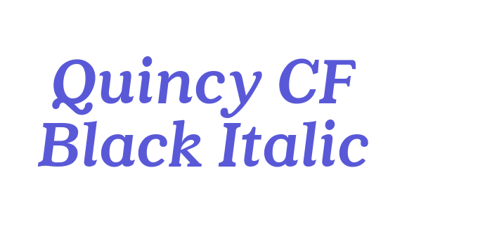 Quincy CF Black Italic Font