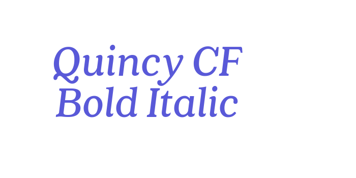 Quincy CF Bold Italic Font Download