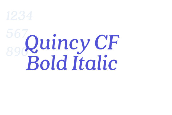 Quincy CF Bold Italic