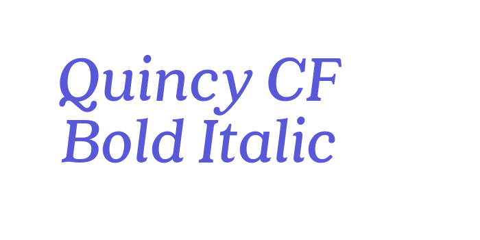 Quincy CF Bold Italic Font