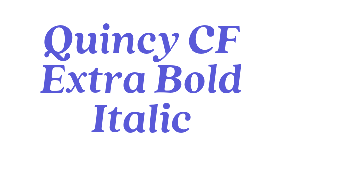 Quincy CF Extra Bold Italic Font Download