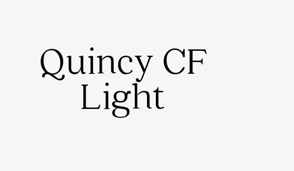 Quincy CF Light Font