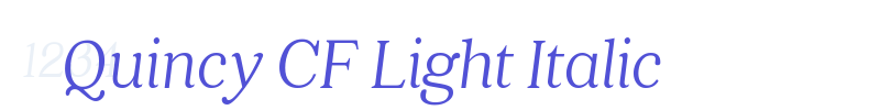 Quincy CF Light Italic-font