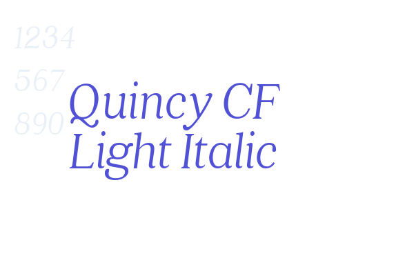 Quincy CF Light Italic
