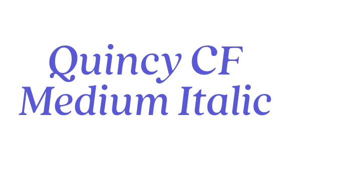 Quincy CF Medium Italic Font Download