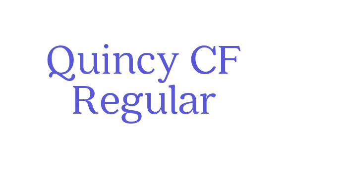 Quincy CF Regular Font Download