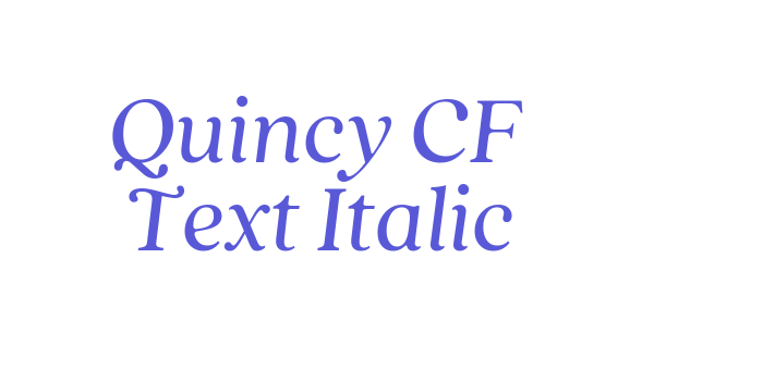 Quincy CF Text Italic Font Download