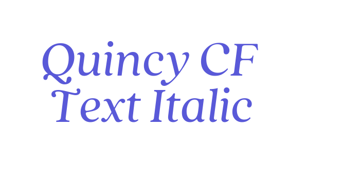 Quincy CF Text Italic Font