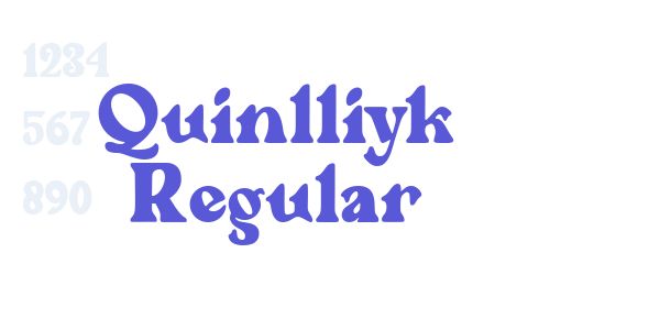 Quinlliyk Regular font free