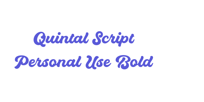 Quintal Script Personal Use Bold Font Download