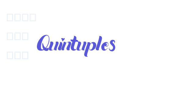 Quintuples font free