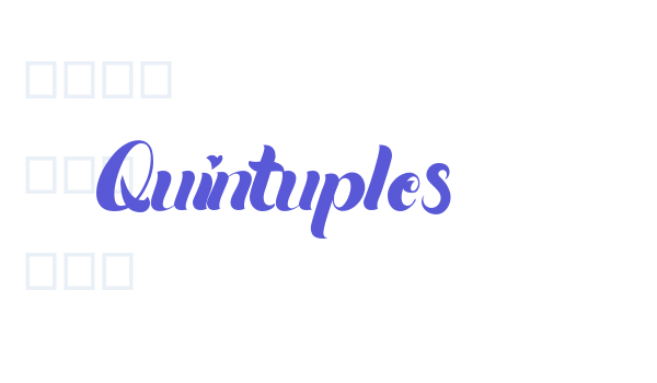 Quintuples font free