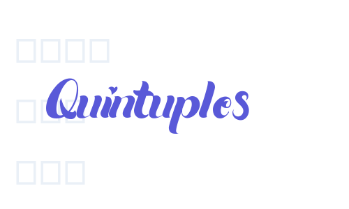 Quintuples Font