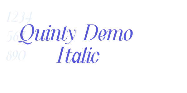 Quinty Demo Italic font free