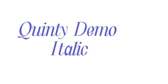 Quinty Demo Italic Font Download